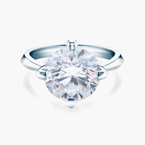 Pierścionek zaręczynowy The Light: białe złoto, diament